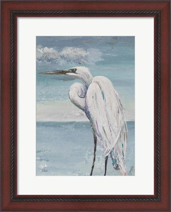Framed Great Egret Standing Print