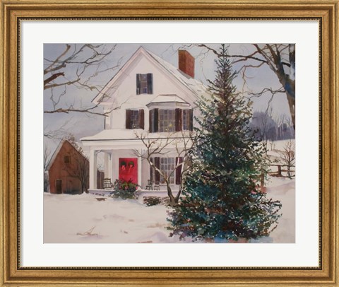 Framed Christmas Farmhouse Print