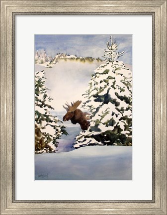 Framed Moose Moment Print