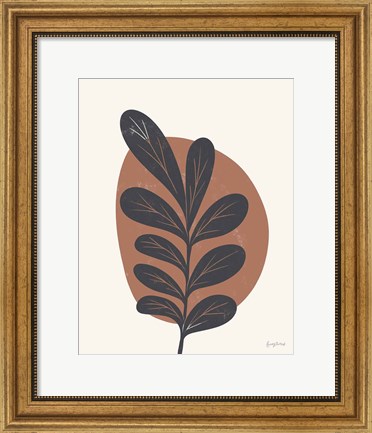 Framed Mid Century Modern III Terracotta Print