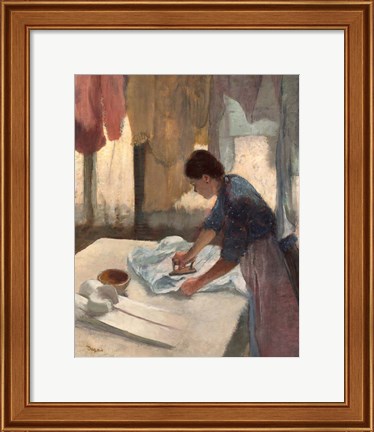 Framed Woman Ironing, c. 1876-1877 Print