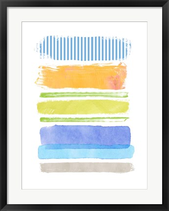 Framed Beach Stripes No. 2 Print
