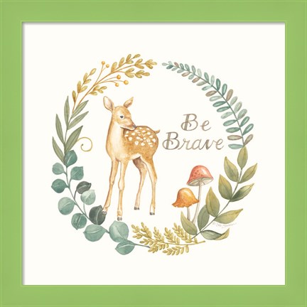 Framed Be Brave Deer Print