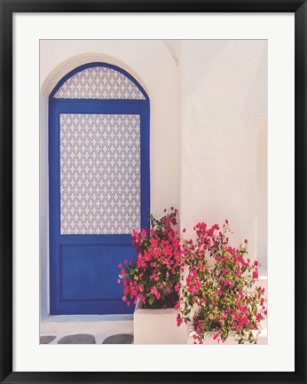 Framed Santorini Door Print