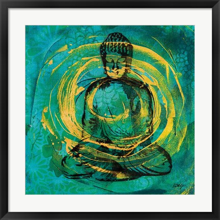 Framed Centered Buddha Print