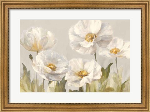 Framed White Anemones Print