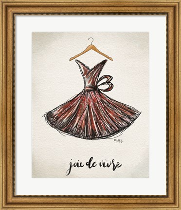 Framed Joie de Vivre Dress Print