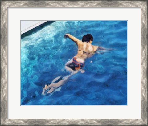 Framed Morning Swimming II Print