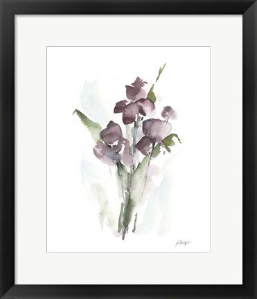 Framed Plum Bouquet I Print