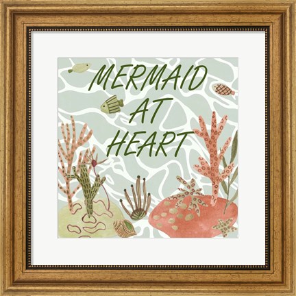 Framed Mermaid at Heart I Print