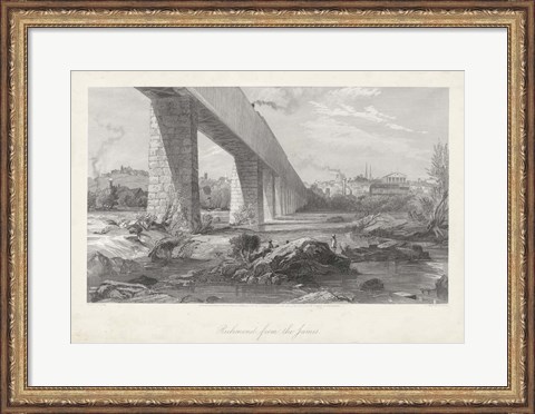 Framed Richmond from the James Print