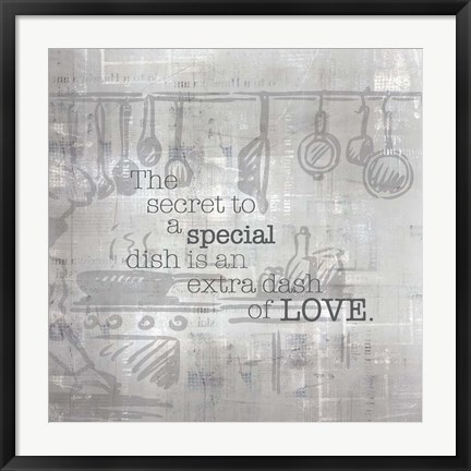 Framed Textured Sentiment Kitchen II Print