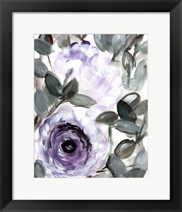 Framed Farmhouse Bush Purple I Print
