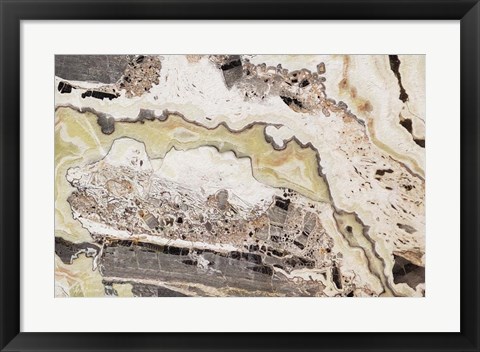 Framed Marble Colors Brown VII Print