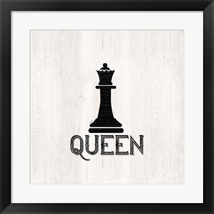 Framed Chess Piece II-Queen Print