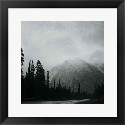 Framed West Coast Wandering III No Words BW Print