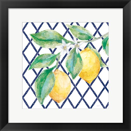 Framed Everyday Chinoiserie Lemons II Print