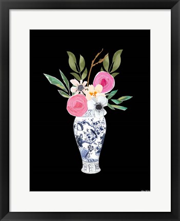 Framed Blue Vase II Print