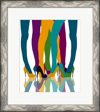 Framed Colorful Legs Print
