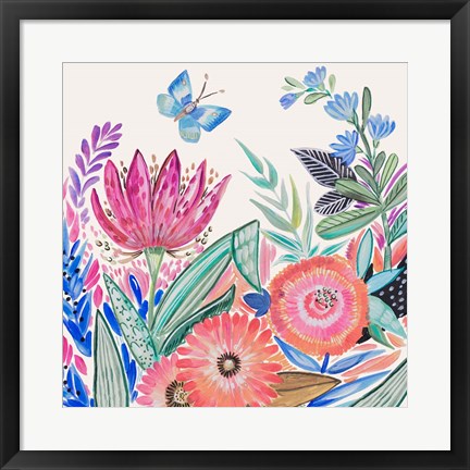 Framed Spring Flower Garden IV Print