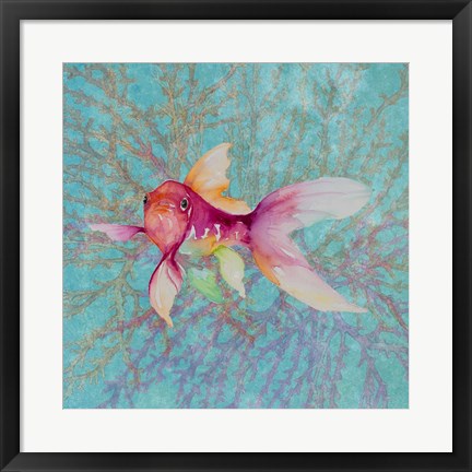 Framed Fish On Coral II Print