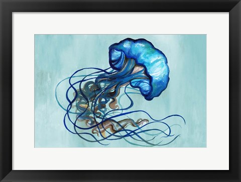 Framed Watercolor Jellyfish Print