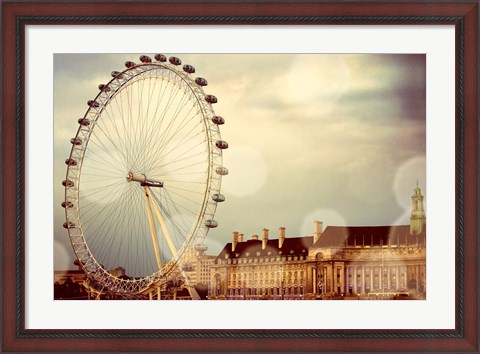 Framed London Ferris Wheel Print