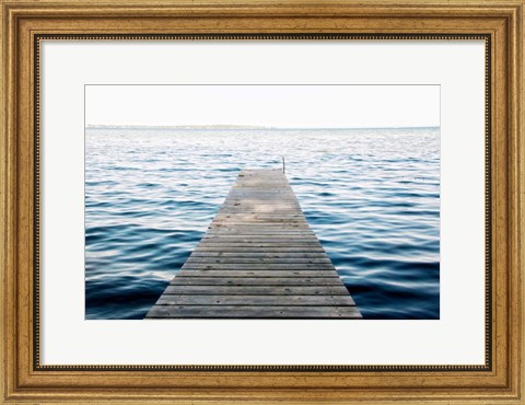 Framed Lake Dock Print