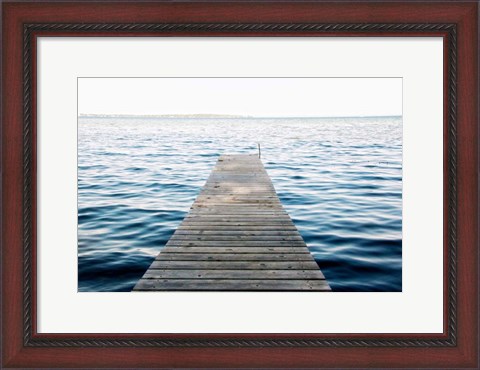 Framed Lake Dock Print