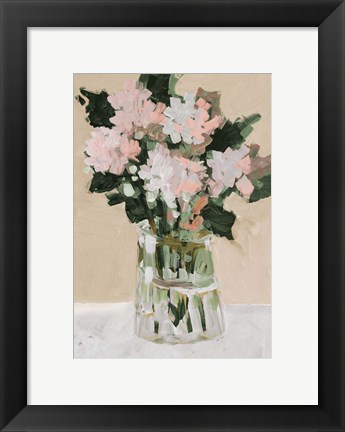 Framed Pink Flower Arrangement Print