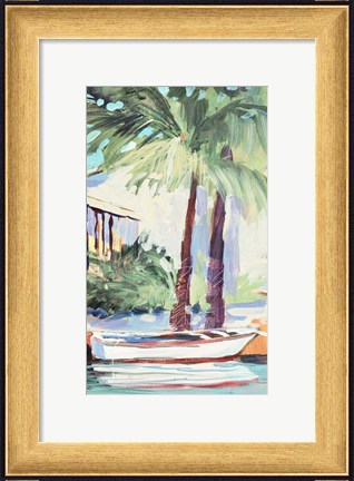Framed Docked By The Palms Print