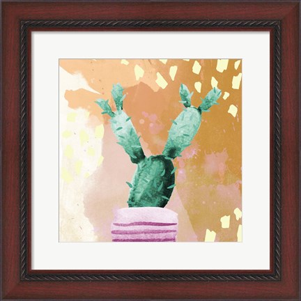 Framed Cactus Party I Print