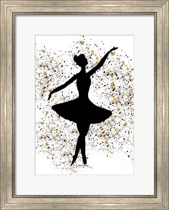 Framed Ballerina Silhouette II Print