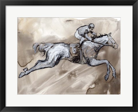 Framed Off to the Races II Print