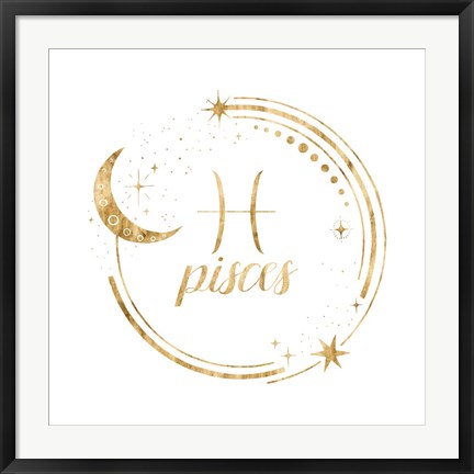 Framed Gilded Astrology XII Print