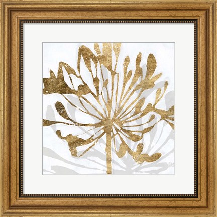 Framed Golden Gilt Bloom II Print