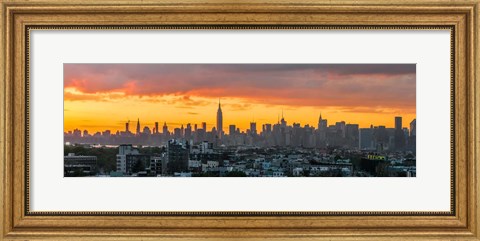 Framed Manhattan Skyline from Brooklyn Print