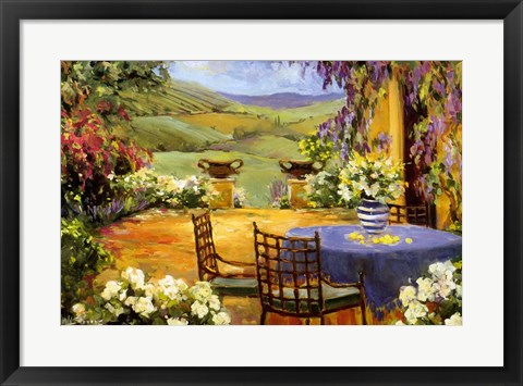 Framed Countryside Terrace Print
