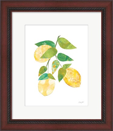 Framed Summer Lemons I Print
