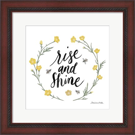Framed Happy to Bee Home Words IV Print