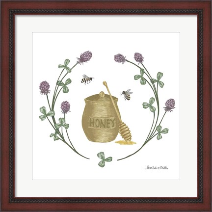 Framed Happy to Bee Home IV Yellow Print