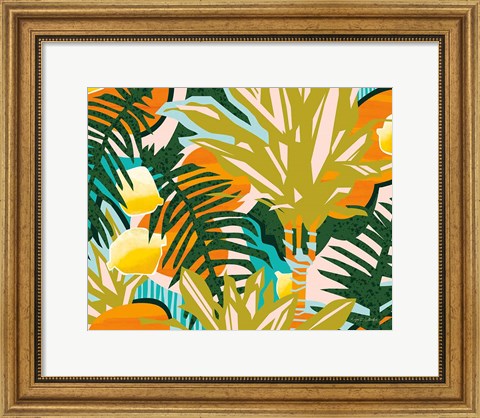 Framed Tropical Coconut Citrus Print