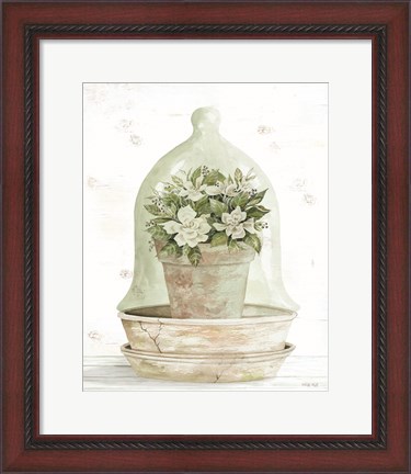 Framed Floral Cloche I Print
