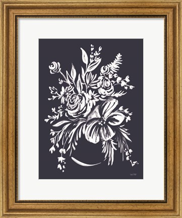 Framed Blues in Blossom I Print