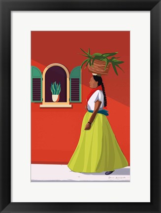 Framed Market Day Woman Print