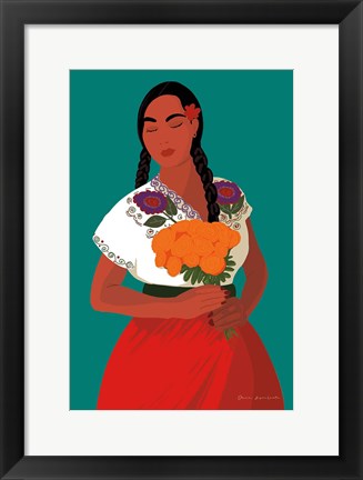 Framed Mexican Woman II Print