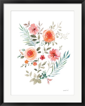 Framed Floral Serenade III Print