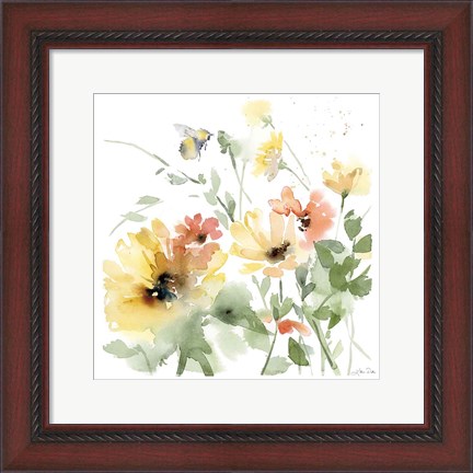 Framed Sunflower Meadow I Print