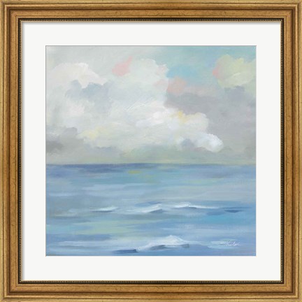 Framed Morning Seaside Clouds Print