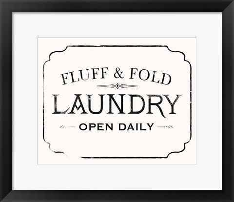 Framed Fluff &amp; Fold I Print